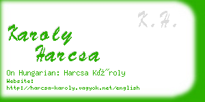 karoly harcsa business card